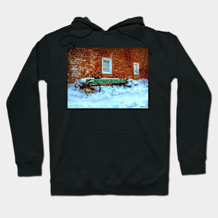 Wagon Cart in the Snow Hoodie